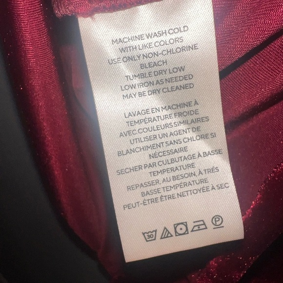 NWOT Free People Velvet Tie Front Detail Tee in Deep Red ♥️♥️ Size Small Holiday - Picture 7 of 8